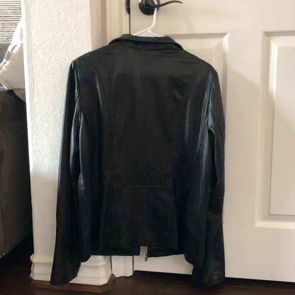 Andrew Marc Lambskin Leather Jacket - Picture 2 of 4